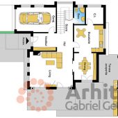 Plan parter - proiect de casa cu etaj 41